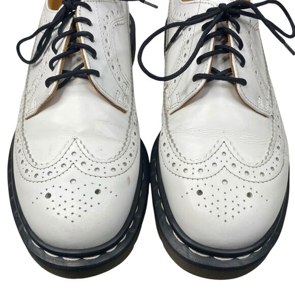 Rare Vintage Dr. Martens White Made In England Brogue Oxfords Size 5 US M 6 W 7 - Picture 10 of 12